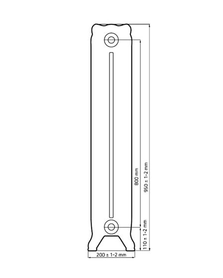 Windsor 800 - чугунный дизайн радиатор