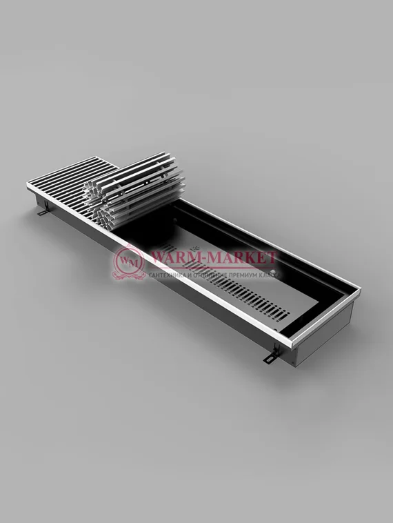 Внутрипольный электрический конвектор Vitron ВКВЭ.90.260 с вентилятором высотой 90 мм (без решетки)