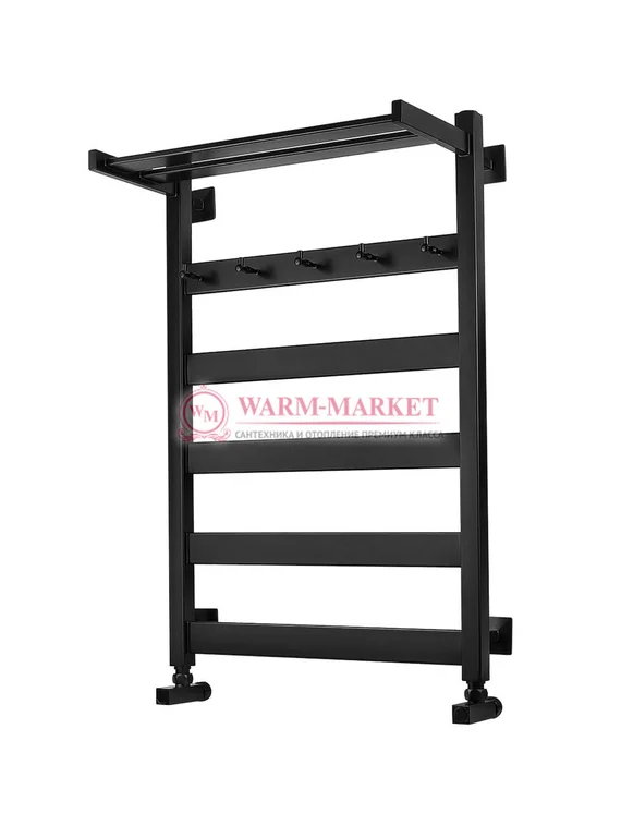 Электрический полотенцесушитель Secado Комано 1 КСП из нержавеющей стали, черный