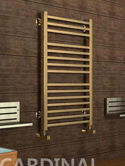 Kardinal Bronze - бронзовый дизайн полотенцесушитель с прямоугольными вертикалями.