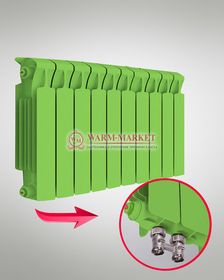 Rifar Monolit VR Ral 350 - цветной биметаллический радиатор с нижним правым подключением