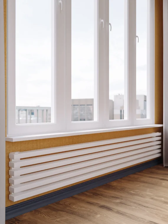 Bronto Plex Z - горизонтальный трубчатый радиатор шириной 2000 мм, нижнее разнесенное подключение