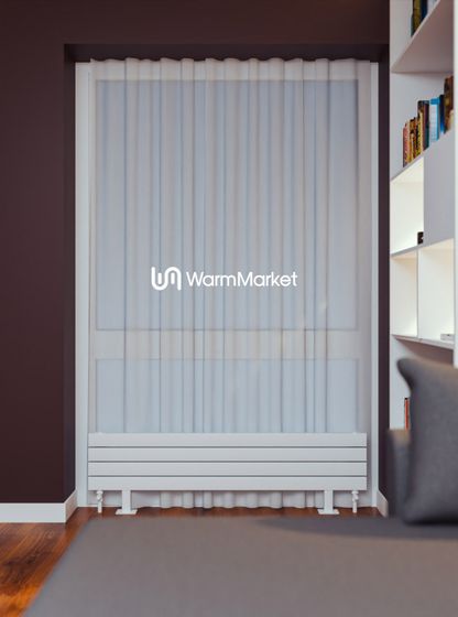 Bareng Temper ZN 500 - напольный трубчатый радиатор шириной 500 мм, нижнее разнесенное подключение