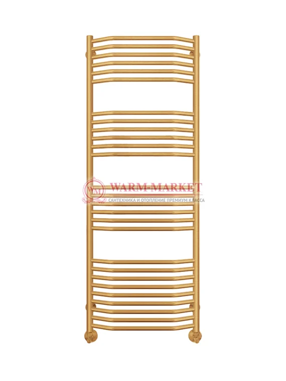 Виктория П27 - водяной полотенцесушитель, нижнее подключение, цвет бронза