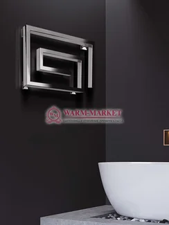 Ростела Garmonia R-дизайнерский полотенцесушитель из квадратного профиля цвета хром