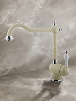 Timo Morea Champagne - смеситель для кухонной мойки в стиле ретро