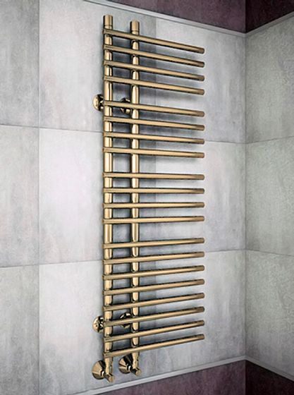 Astra Bronze - бронзовый полотенцесушитель с перекладинами внахлест. Бронза.