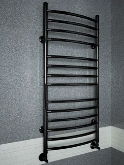 Classic Lux Black - черный полотенцесушитель слегка выгнутый вперед