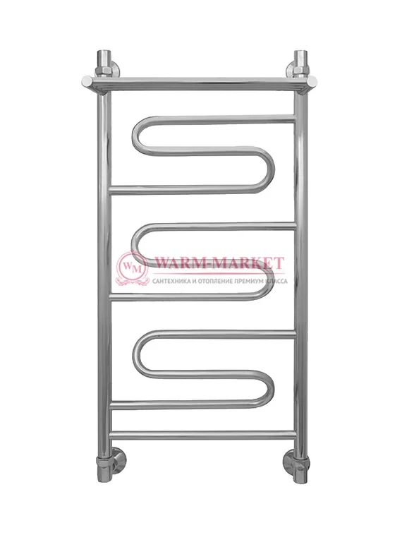 Virazh-2 - водяной дизайн-полотенцесушитель с полкой из нержавеющей стали