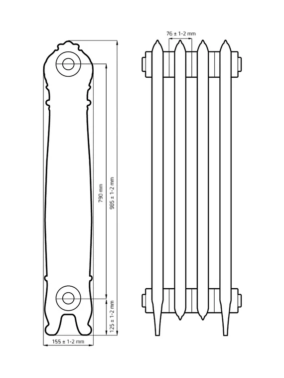 Чугунный радиатор HeatWave  Imperia 985