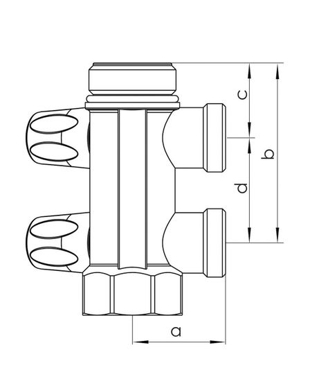 Распределительный коллектор REHAU G1 2 отвода G 3/4