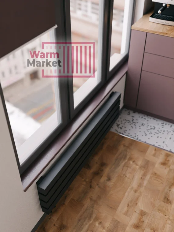 Axxinot Verde 60х60 Z - горизонтальный водяной радиатор шириной 1000 мм, 3 секции