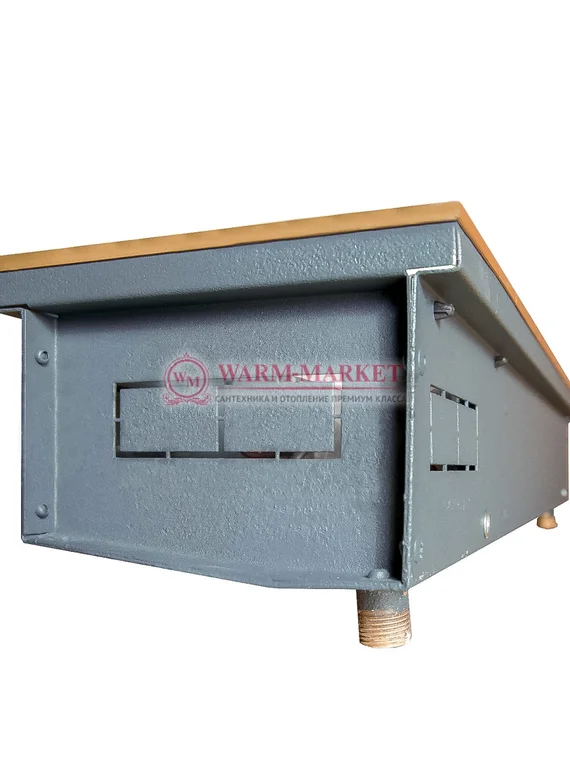 Внутрипольный конвектор Techno WD KVZs, высота 105 мм., ширина 350 мм., без решетки