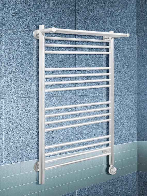 Bogema White EP - белый электрический полотенцесушитель с греющей полкой