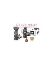 Комплект для подключения радиатора Liberty угловой, антрацит