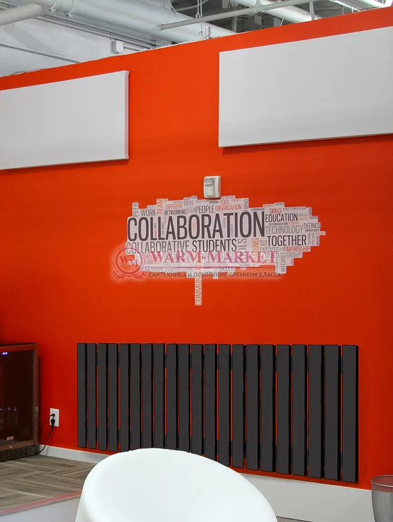 Steel GZ 50х30 1500 - горизонтальный трубчатый дизайн-радиатор высотой 430 мм, 25 секций