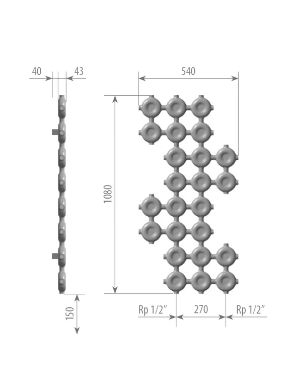 Радиатор «Maroc» - это вертикально расположенная безопасная батарея. Никаких острых углов и занятых квадратных метров! Дом, в котором установлен такой настенный радиатор, обязательно приобретет свою изюминку. Латунные элементы радиатора надежно соединены в единую систему, которая помимо отопительной функции выполнит еще и дизайнерскую. Отлично впишется в интерьер любого стиля – от лофта до хай тек. Трубы внутри радиатора покрыты антикоррозийным материалом, который защищает металл от ржавчины и агрессивных веществ.  Радиатор «Maroc» – лучшее решение для современных людей. Выполняется в различных цветах и вариациях только из качественных европейских материалов.