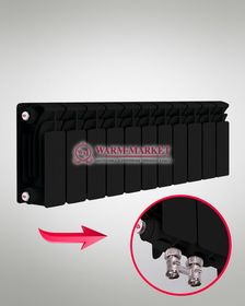 Rifar Base VR Ral 200 - цветной биметаллический радиатор с нижним правым подключением