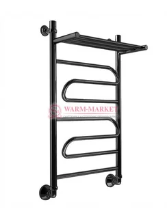 Virazh-2 - электрический дизайн-полотенцесушитель с полкой из нержавеющей стали