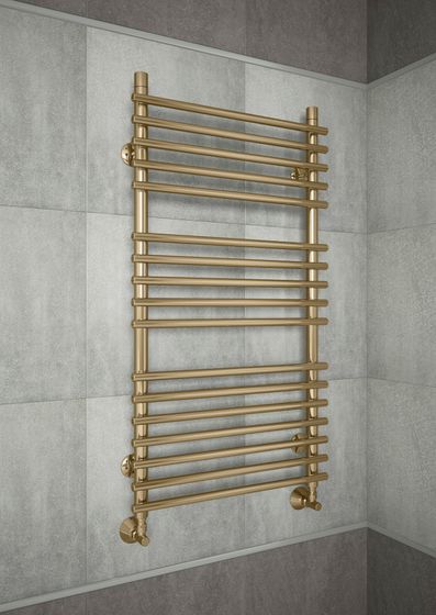 Vatra Bronze - бронзовый полотенцесушитель с перекладинами внахлест. Бронза.