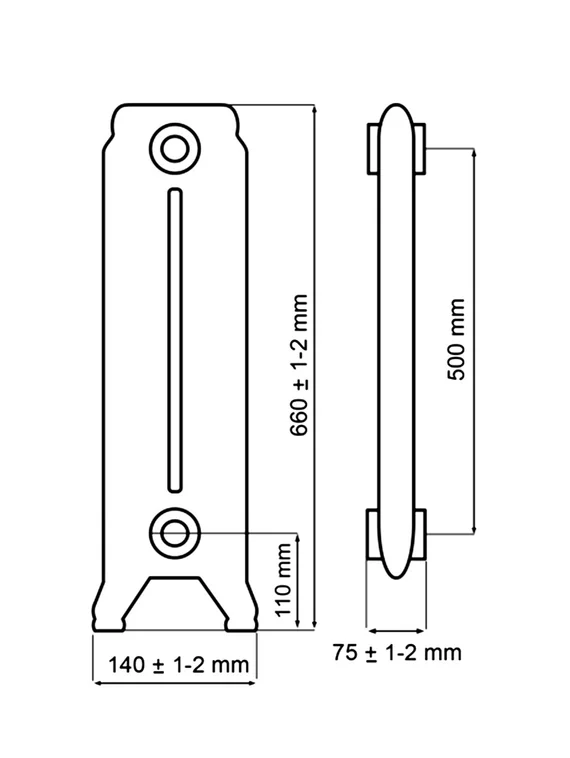 Чугунный радиатор HeatWave Azalia 660