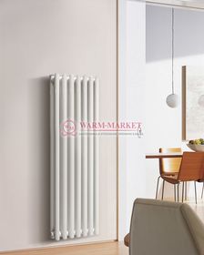 Вертикальный трубчатый радиатор KZTO Garmonia C40 V2 высотой 1557 мм напольного исполнения