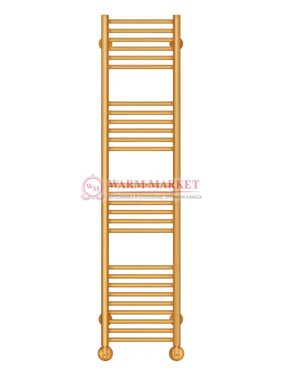 Аврора П27-1 - водяной полотенцесушитель, нижнее подключение, цвет бронза