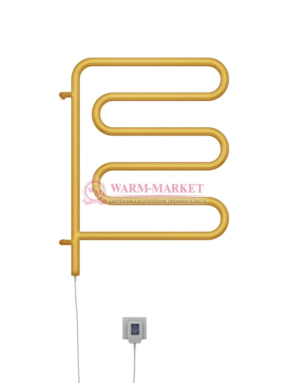 Ш-образный поворотный электрический полотенцесушитель