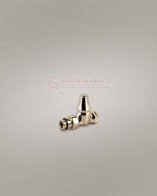 Прямой клапан "ретро" для подключения чугунного радиатора 1/2", золото