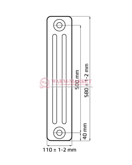 Loft 500 - чугунный дизайн радиатор