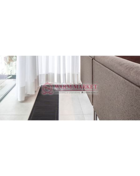 Внутрипольный конвектор Katherm NK глубиной 150 мм с рулонной решеткой