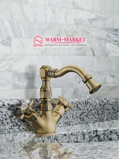 Elg Bronze 011 - бронзовый смеситель для биде двухвентильный