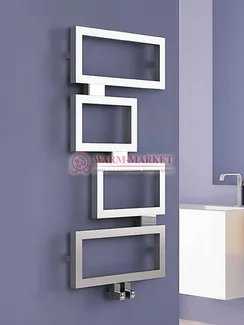 Дизайнерский полотенцесушитель из матовой полированной нержавеющей стали Clash Carisa