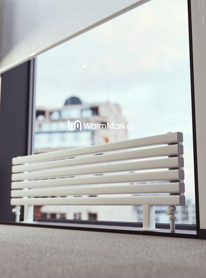 Bareng Tipe ZN 1250 - напольный трубчатый радиатор шириной 1250 мм, нижнее разнесенное подключение