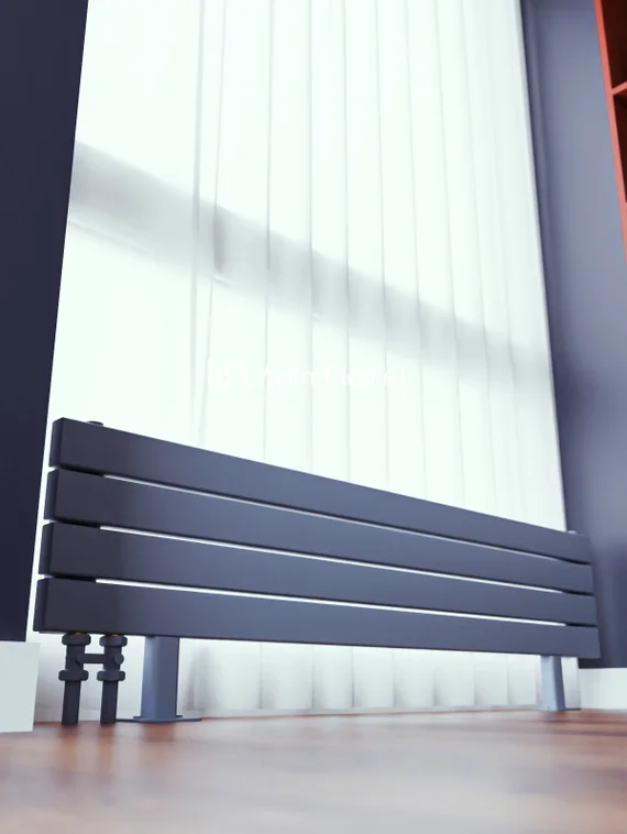 Bareng Temper ZN 800 - напольный трубчатый радиатор шириной 800 мм, нижнее левое подключение