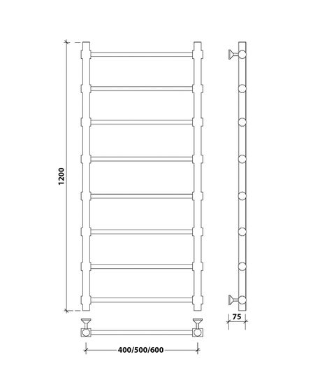 Водяной полотенцесушитель Secado Флоренция 2 из нержавеющей стали