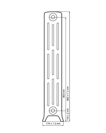 Derby M4 4/800 - чугунный дизайн радиатор