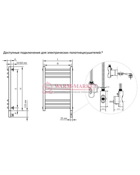 Полотенцесушитель ArtofSpace Corint