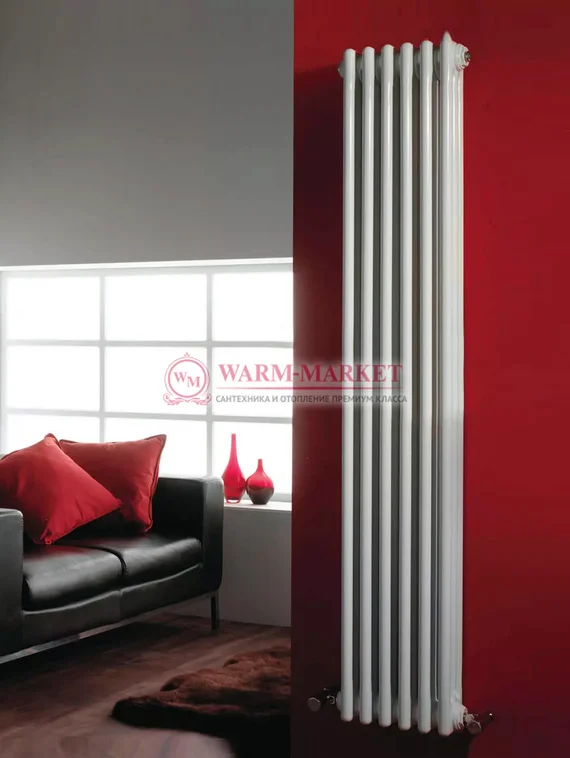 Вертикальный трубчатый радиатор Zehnder 6250 №1270 с боковым подключением