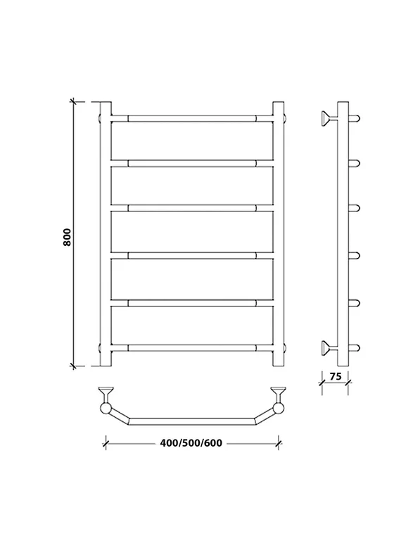 Водяной полотенцесушитель Secado Агата 1 из нержавеющей стали