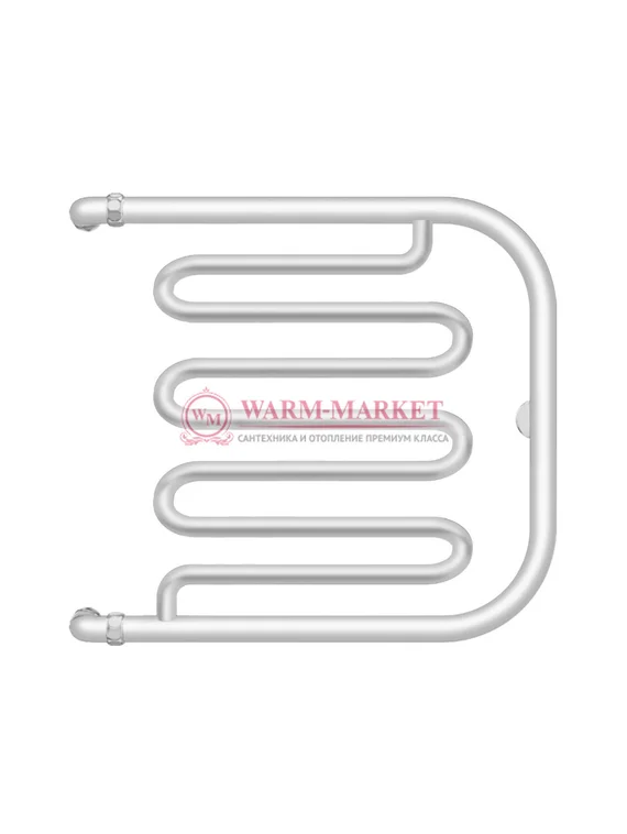 Фокстрот-лиана - водяной полотенцесушитель, боковое подключение, белый