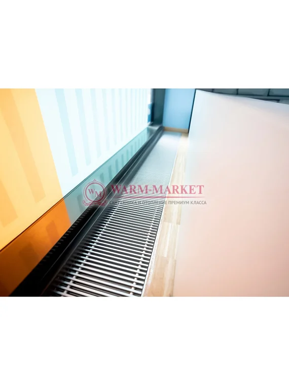 Внутрипольный конвектор Katherm QK шириной 215 мм с линейной решеткой