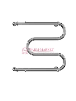 М-образный - водяной полотенцесушитель с полкой, боковое подключение