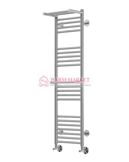 Аврора П22-1 - водяной полотенцесушитель с двумя полками, нижнее подключение, белый