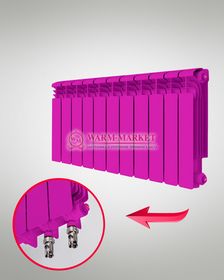 Rifar Alum VL Ral 350 - цветной алюминиевый радиатор с нижним левым подключением