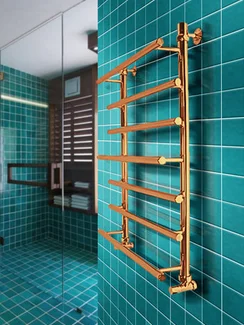 Liticia Bronze - бронзовый полотенцесушитель с чередующимися разноуровневыми перекладинами