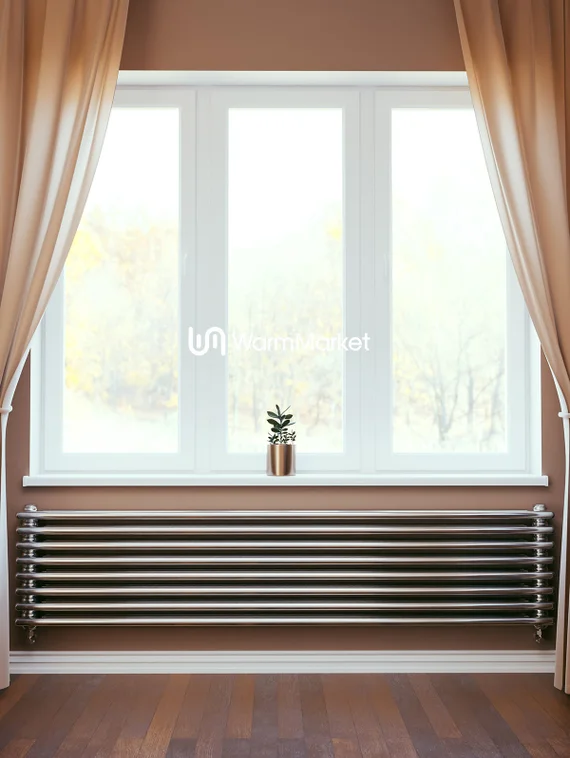 Axxinot Sentir Chrome Z 3180 - горизонтальный трубчатый радиатор шириной 1800 мм, нижнее разнесенное подключение