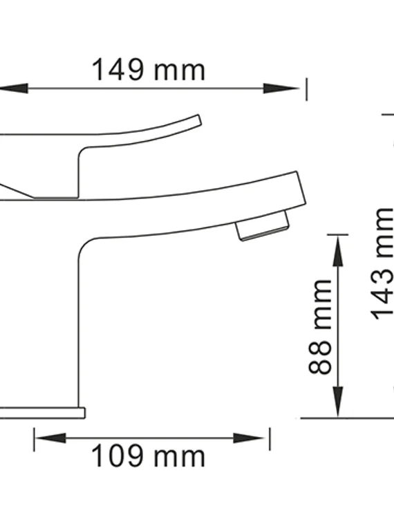 Смеситель для умывальника черный Aller 1063-Bl