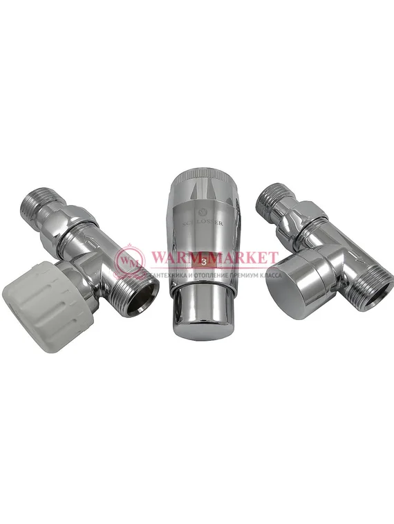 Комплект прямой Elegant Mini GZ1/2 x M22x1,5 с головкой Мини M30x1,5 Хром