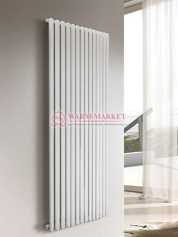 Вертикальный трубчатый радиатор KZTO Garmonia C40 V1 высотой 2057 мм